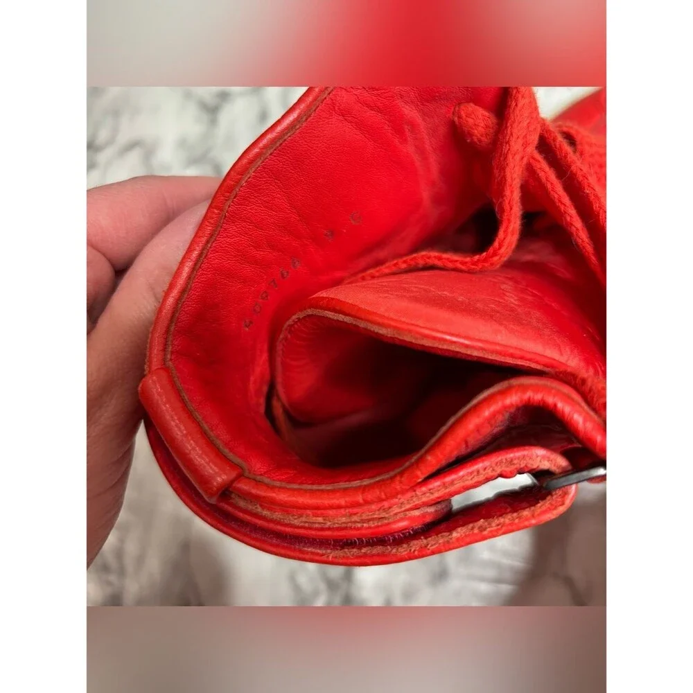 Gucci men's Guccissima dusk red Top sneakers shoes 9 G